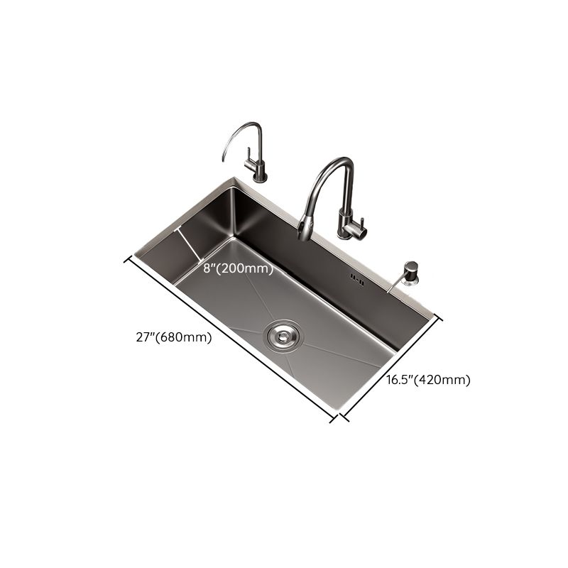 Kitchen Sink Noise-cancelling Design Modern Style Drop-In Kitchen Sink