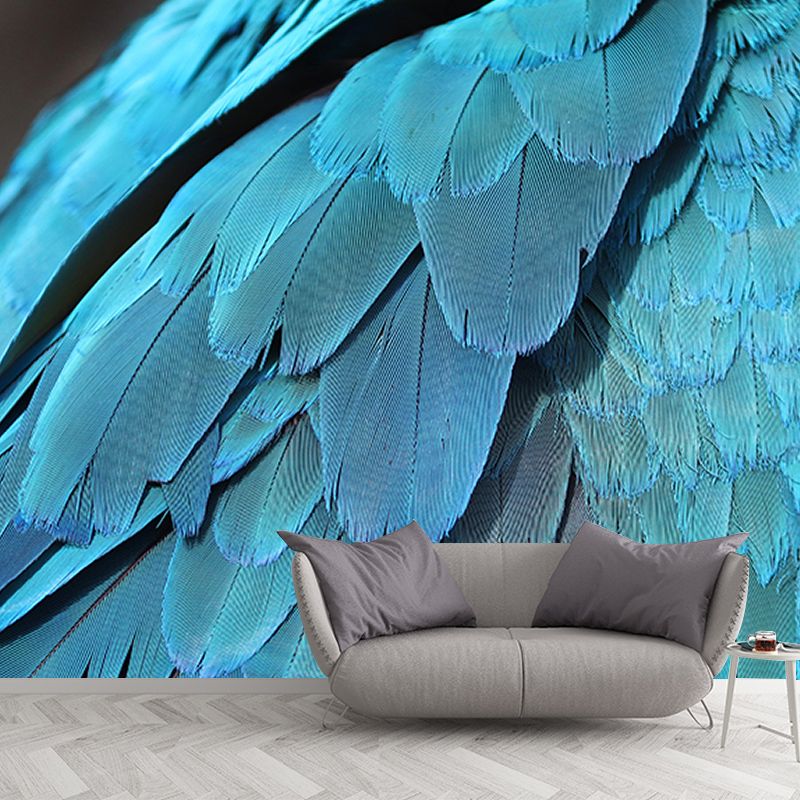 Photography Wallpaper for Ceiling Environmental Photography Stain Resistant Feather Mural