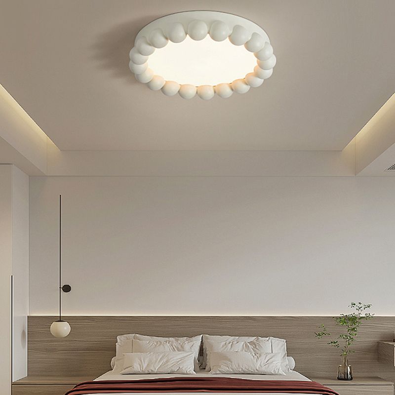 Contemporary Round Ceiling Flush Metal and Acrylic Flush Mount