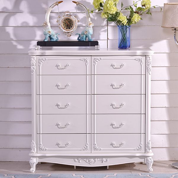 Modern Style Engineered Wood Buffet Sideboard White Buffet Server for Dining Room