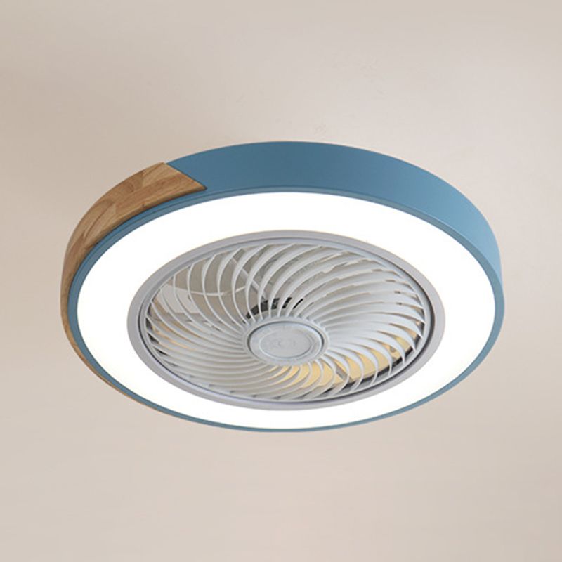 Éclair de ventilateur de plafond rond à colorblock rond