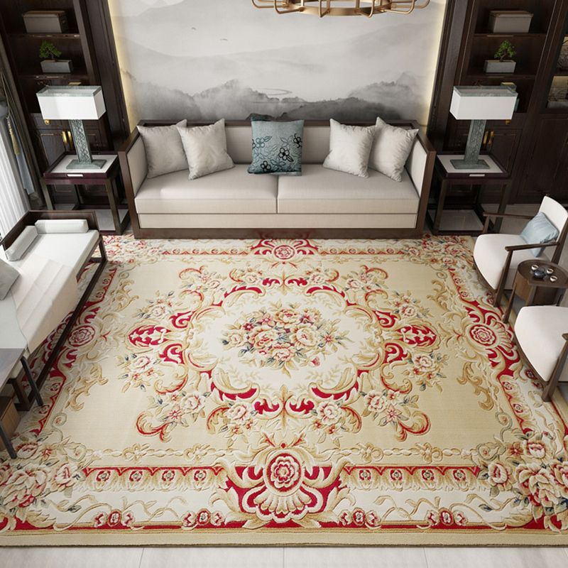 Traditioneel scrollpatroon tapijt polypropyleen tapijt vlekbestendig gebied tapijt voor woonkamer