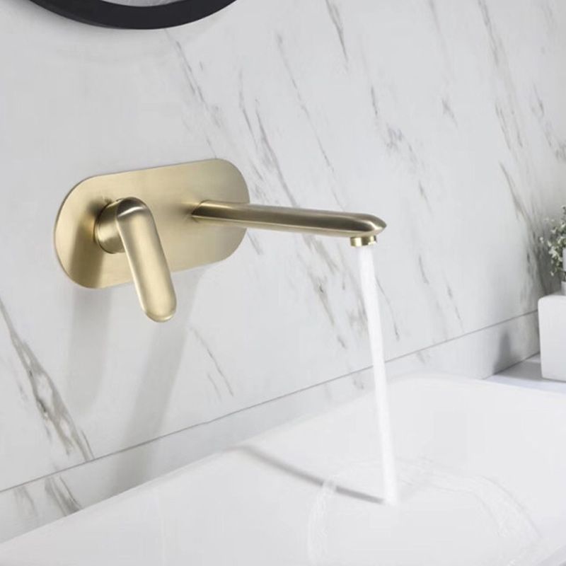 One Hole Faucet One Lever Handle Wall Mounted Bathroom Faucet