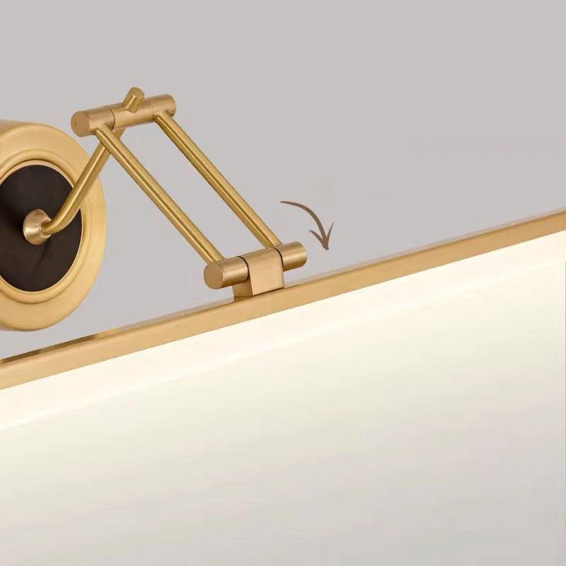 Luz de tocador LED LED moderno de latón sobre el espejo para el maquillaje de baño