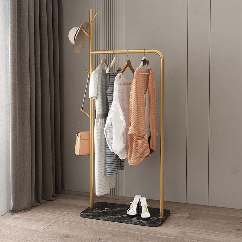 Contemporary Plain Hall Tree Coat Hooks Metal Coat Rack for Bedroom