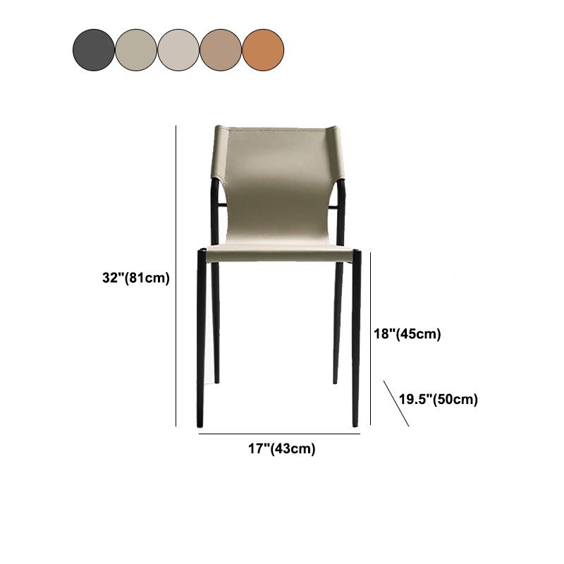 Leather Dining Side Chair Contemporary Kitchen Dining Side Chair