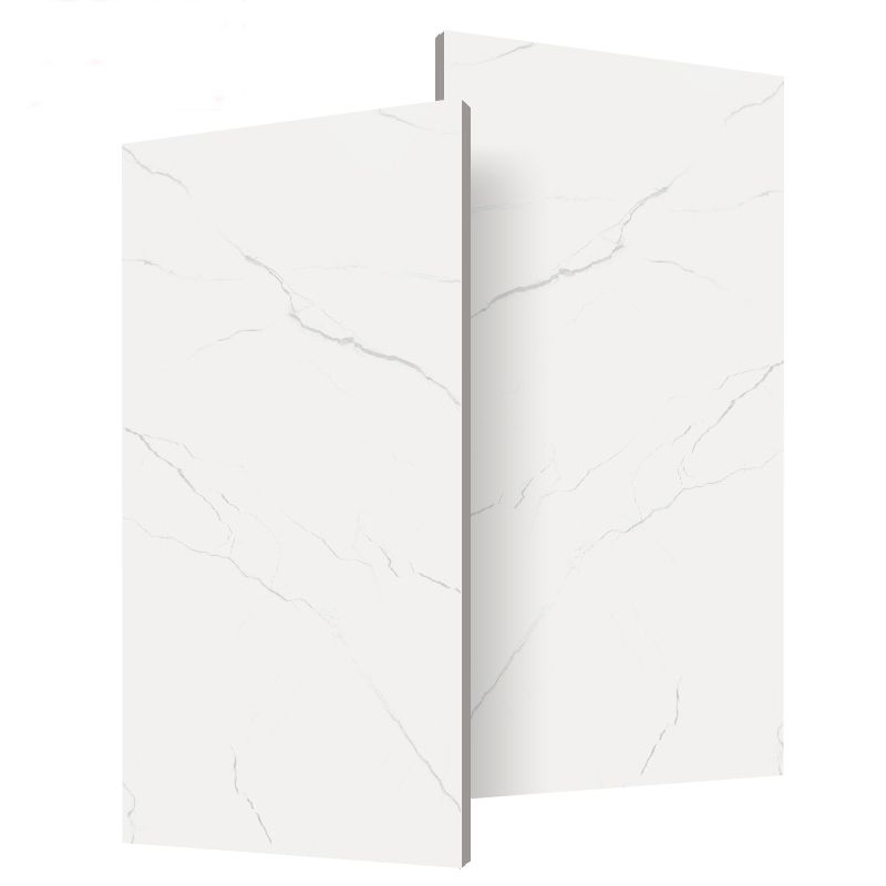 Rectangular White Tile Modern Straight Edge Polished Wall Tile