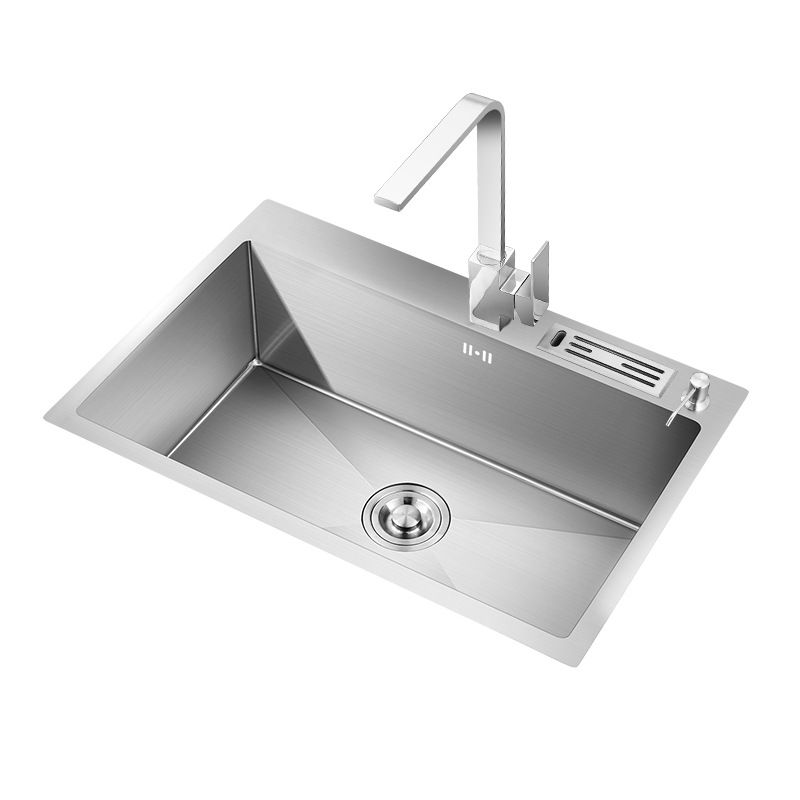 Modern Kitchen Sink Stainless Steel with Accessories and Faucet Kitchen Bar Sink