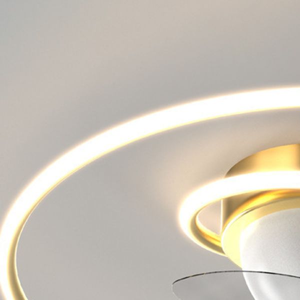 Single White/Golden/Black Ceiling Fan Lamp Unique Modern LED Ceiling Fan Light