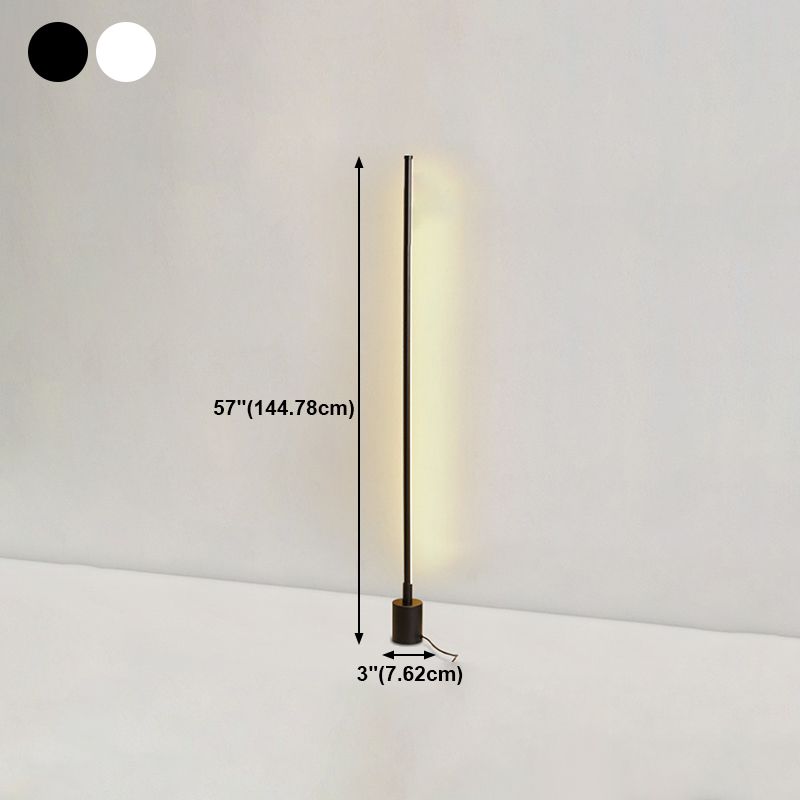 Linear Shape Metal Floor Lighting Modern 1-Light Floor Light Fixtures