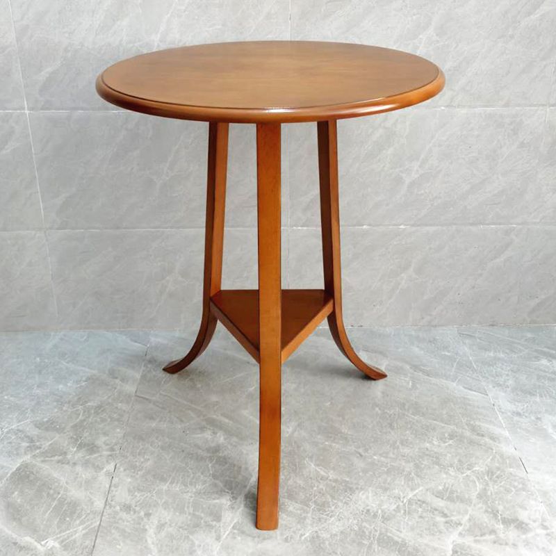 Modern Wooden 3 Leg  Base Brown/White Round Coffee Table End Table