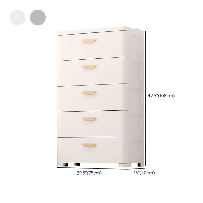 Ultra Modern Kids Dresser Set Plastic Vertical Kids Furniture for Bedroom