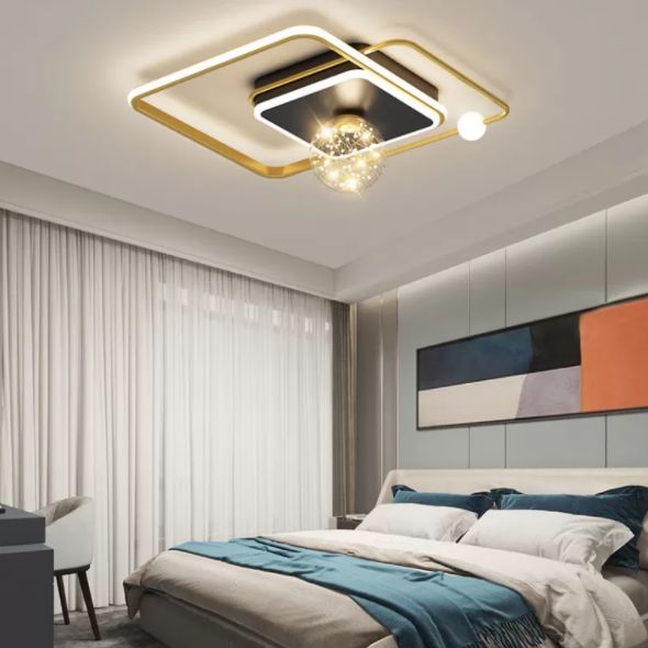 Modern Concise Style LED Ceiling Light Fixture Study Room Light Bedroom Light