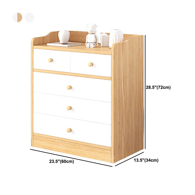 Modern Wooden Accent Chest with Drawers Scratch Resistant Chest