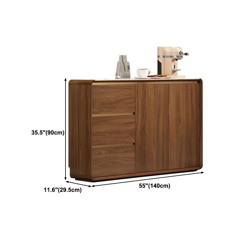 Modern Style Server Sintered Stone Top Sideboard with Door and Drawer for Dining Room