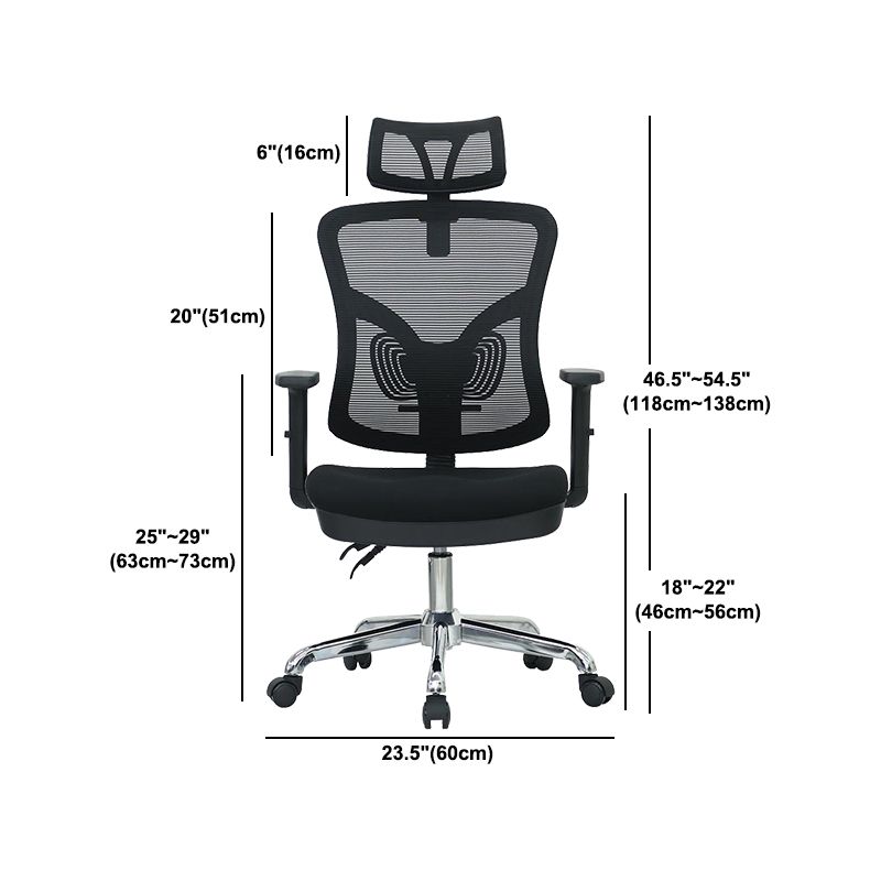 Modern Computer Chair Adjustable Arms Chair Lumbar Support Chair