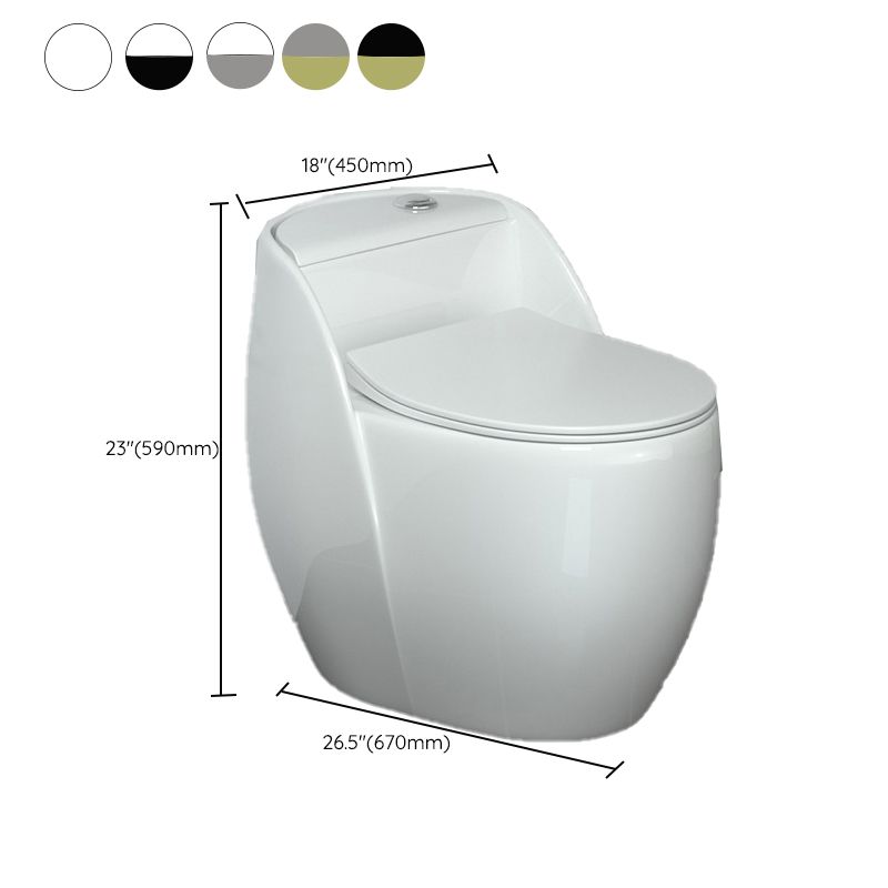 Contemporary Siphon Jet Flush Toilet Floor Mounted Urine Toilet for Bathroom