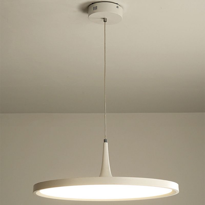 Ultrahin acrylique pendentif minimalisme minimalisme lampe à suspension LED ronde pour le bureau