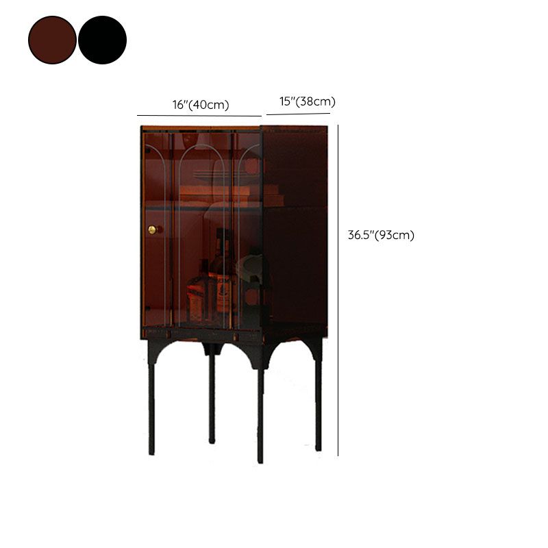 Modern Dining Server Plastic Buffet Server with Doors for Dining Room