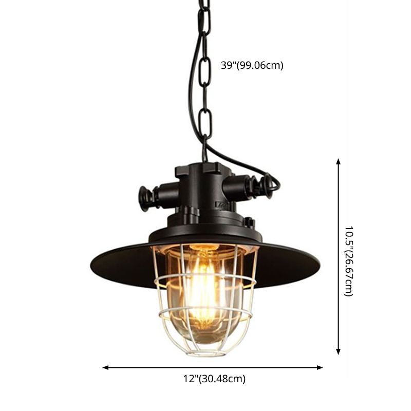 Zwart gearceerde hanglamp lamp armatuur loftstijl metaalrestaurant commerciële hangselverlichting