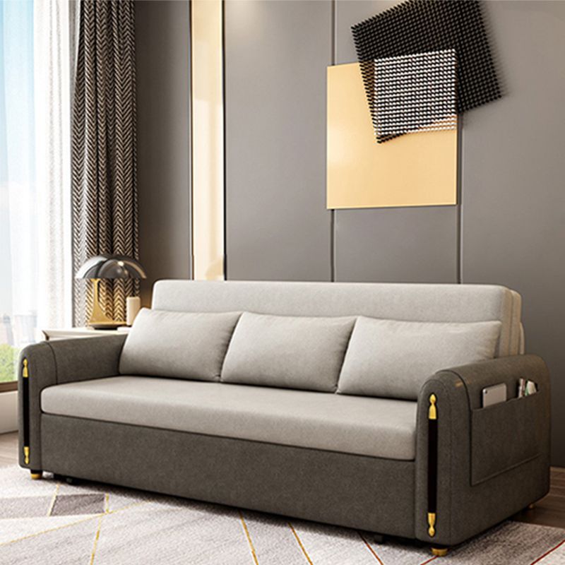 Contemporary Sofa Bed with Pillows and Storage for Apartment 35.43"