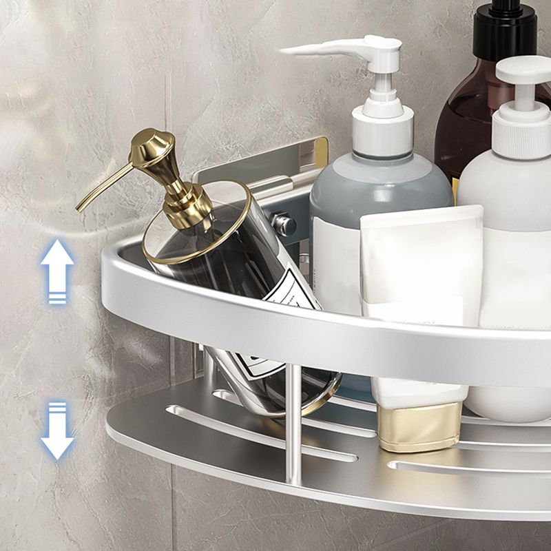 Minimalism Bathroom Hardware Set Silver Bath Shelf Bath Hardware Set