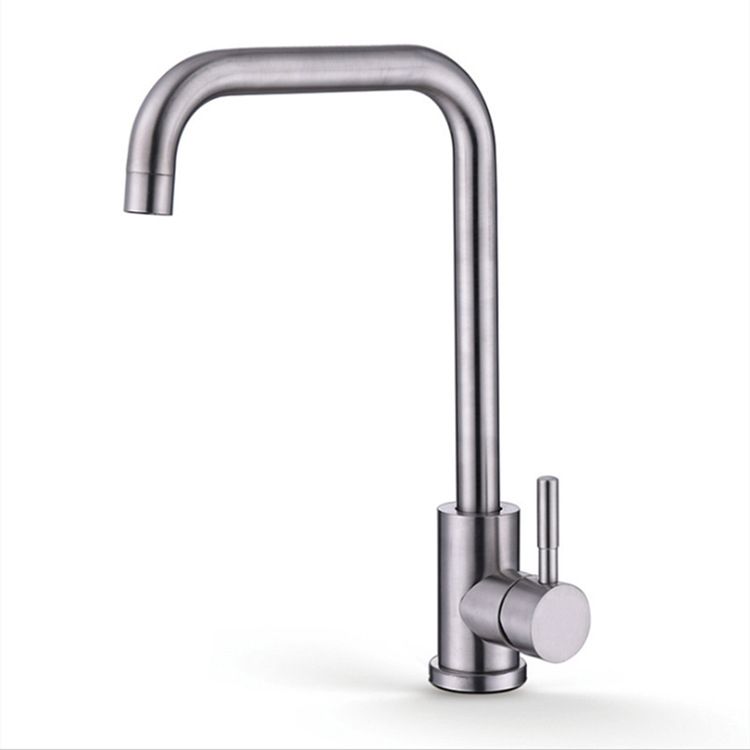 Traditional 1-Handle Faucets Stainless Steel Standard Kitchen Faucets