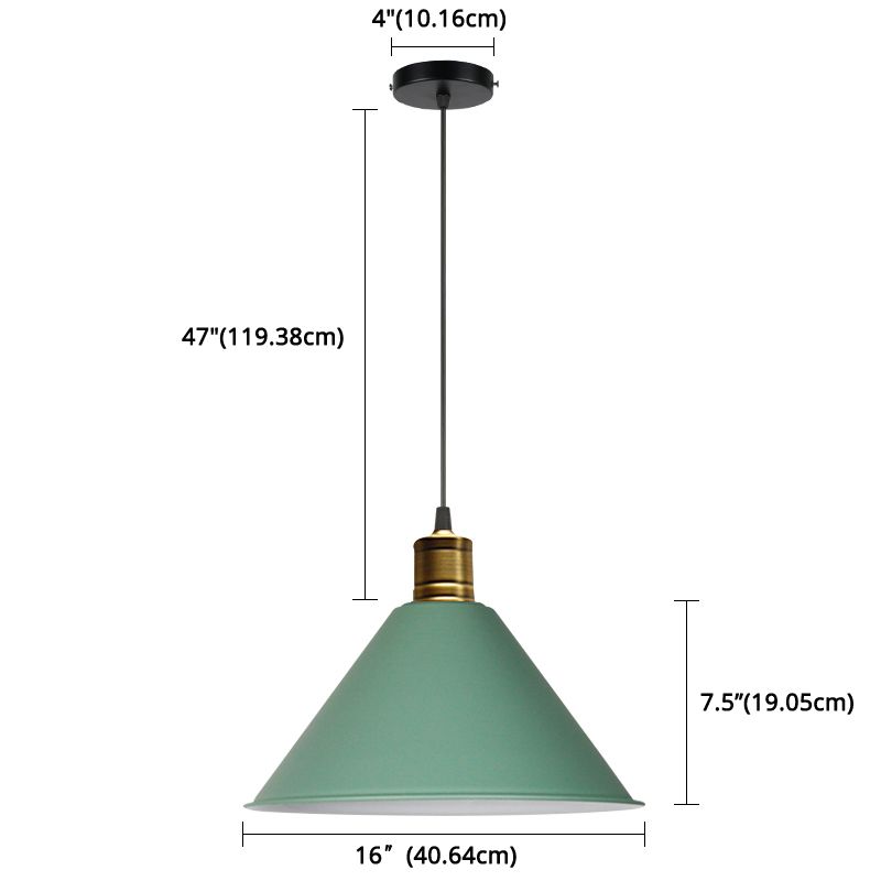 Metall verjüngte hängende hängende leichte nordische moderne Style 1 Light Restaurant Decke Anhängerlampe