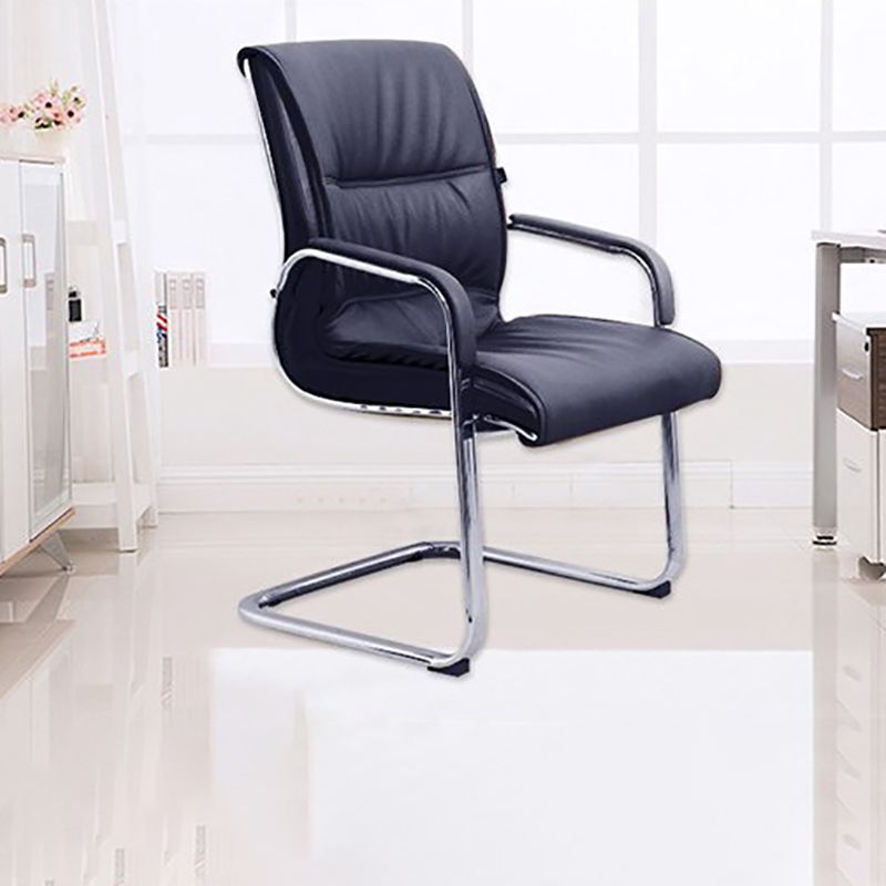 Black Microfiber Mesh Desk Chair Modern No Distressing Office Chair