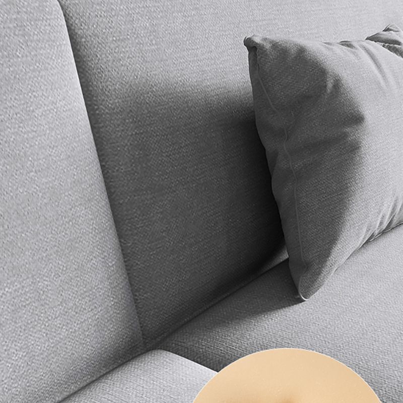 Sofá Slpeeper de brazo Azure/Amarillo/Lino Gris 31.5 "de alto sofá