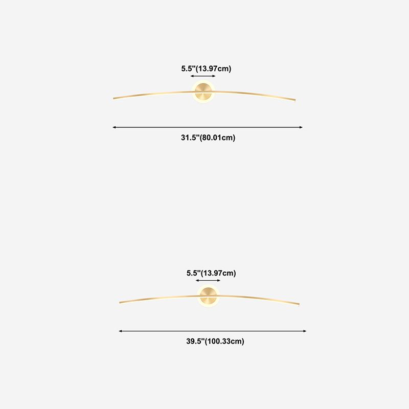 Iluminación de pared de forma lineal estilo moderno de metal 2 luz de luz de luz para baño de ducha