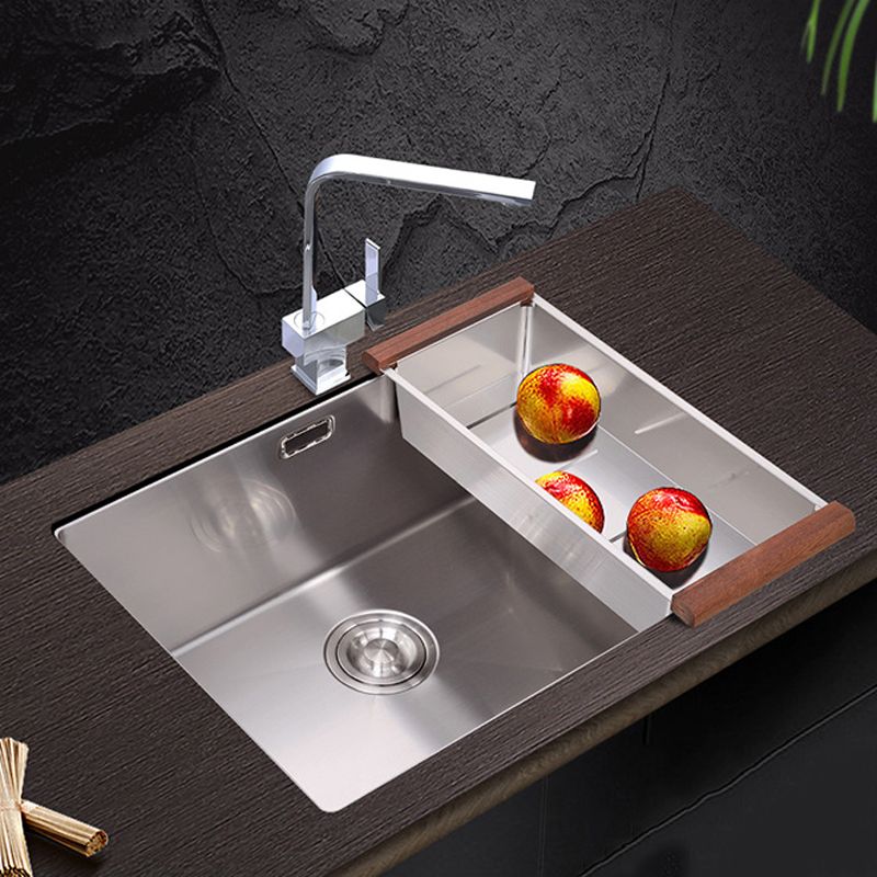 Modern Bar Prep Sink Stainless Steel Faucet and Drain Assembly Kitchen Sink