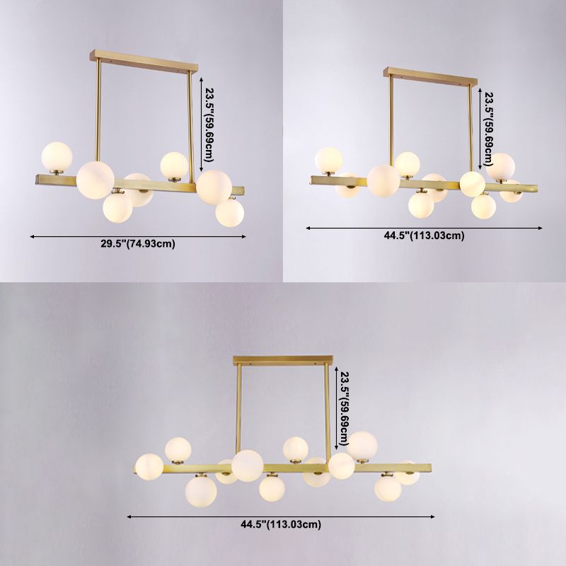 Modern Style Bubble Island Chandelier Lights Multi Lights Pendant Light Fixtures in White