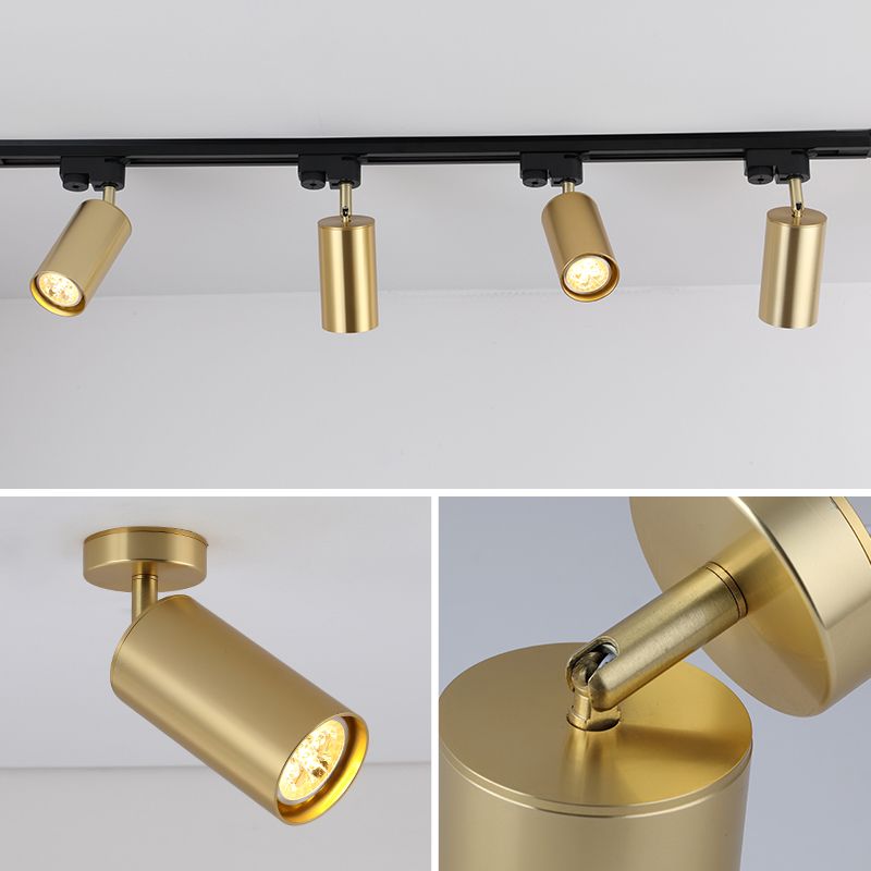 Nordic Track Lighting Fixtures in Golden Surface Mounted Home Background Wall Cloakroom and Clothing Shop Commercial Semi Mount Lighting