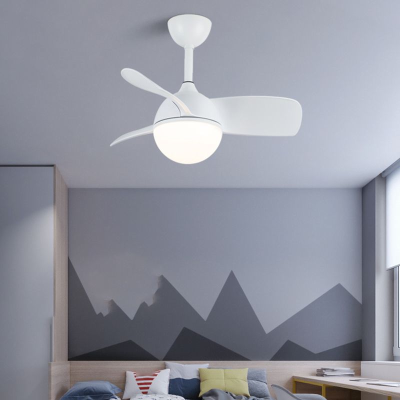 LED Contemporary Fan Ceiling Fixture 1 - Light Metal and Acrylic Ceiling Fan Lighting