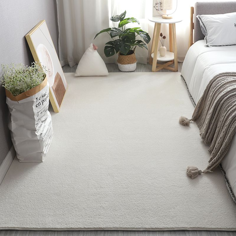 Trendy Solid Shag Rug Polyester Indoor Carpet Pet Friendly Area Carpet for Home Decoration