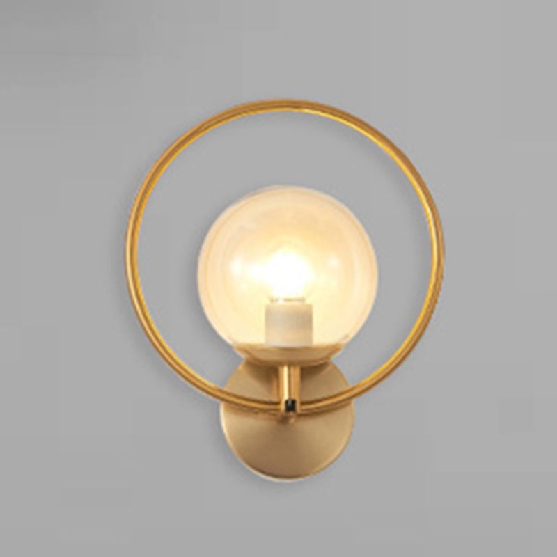 Nordic Style Glass Vanity Light Ball Shape Vanity Lamp for Shower Room