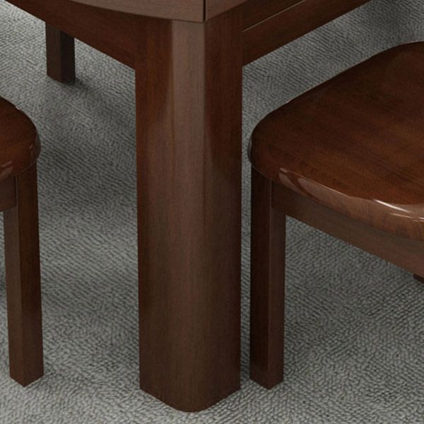 Dining Room Dinner Table 4 Legs Rubberwood Round Dining Table