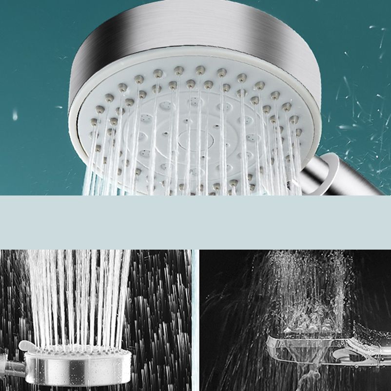 Stainless Steel Round Hand Shower Adjustable Spray Pattern Showerhead