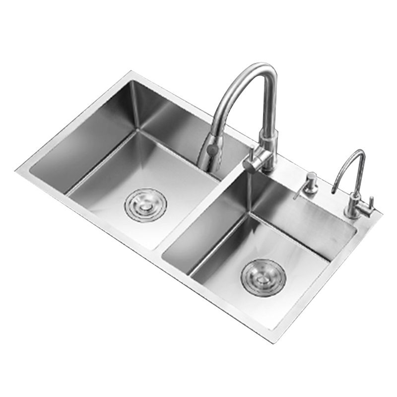 Single Bowl Kitchen Sink Stainless Steel Sink with Soap Dispenser