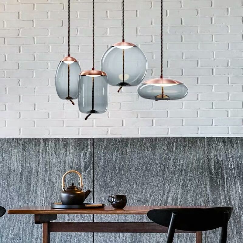 Hanging Pendant Light Minimalist Glass Dining Room Hanging Light Fixture