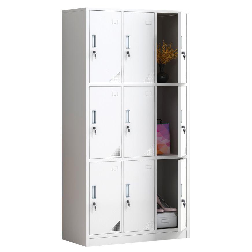 Modern & Contemporary Cabinet for Bathroom Grey Metal Storage Cabinet