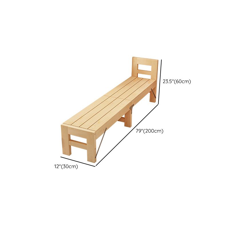 Twin Size Open Frame Bed Folding Pine Wood Bed Frame with Mattress