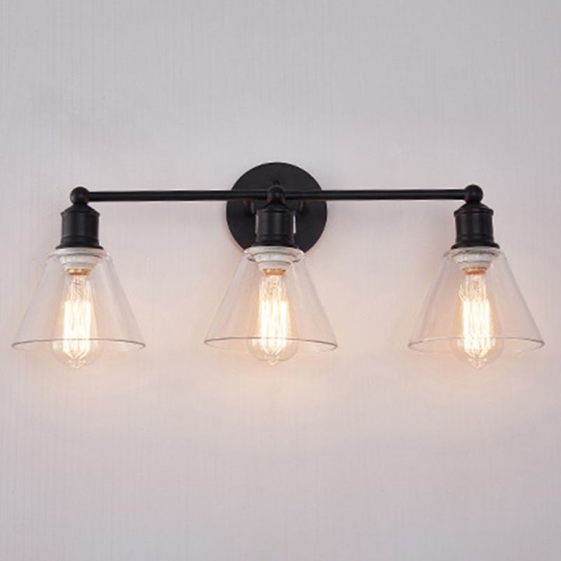 Industrial Wall Sconce Beside Light Multi-light Retro Glass Light Indoor Bedroom Hotel Light