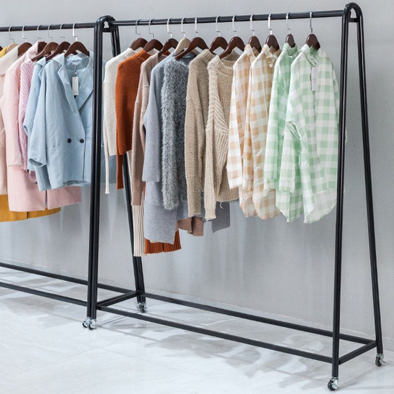 Modern Style Coat Rack Metallic Free Standing Coat Rack With Storage Shelving