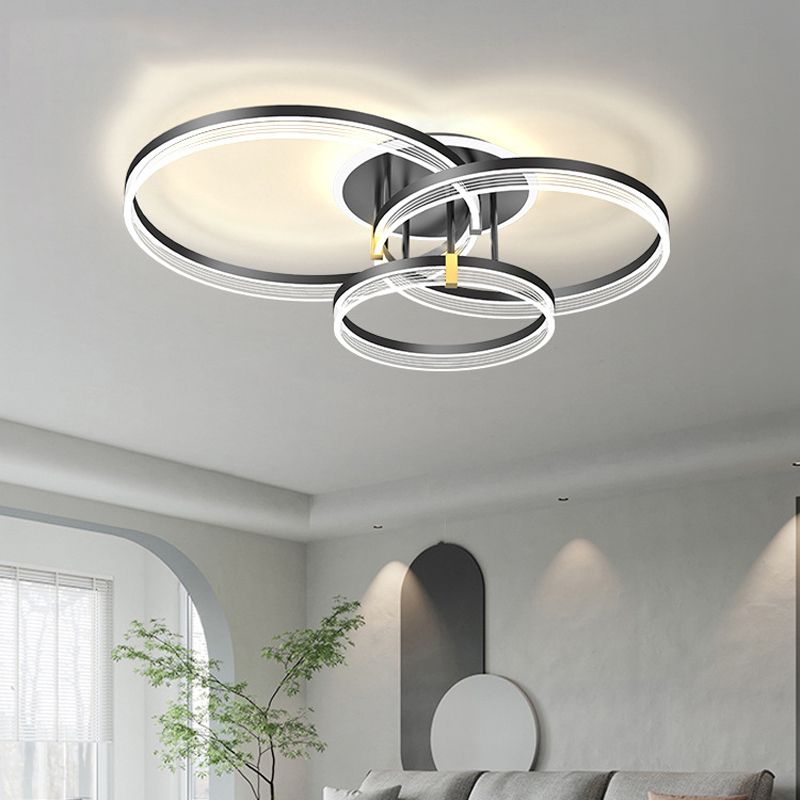 Ring Shape Flush Mount Ceiling Light Modern Fixture Flush Mount Lamp for Living Room