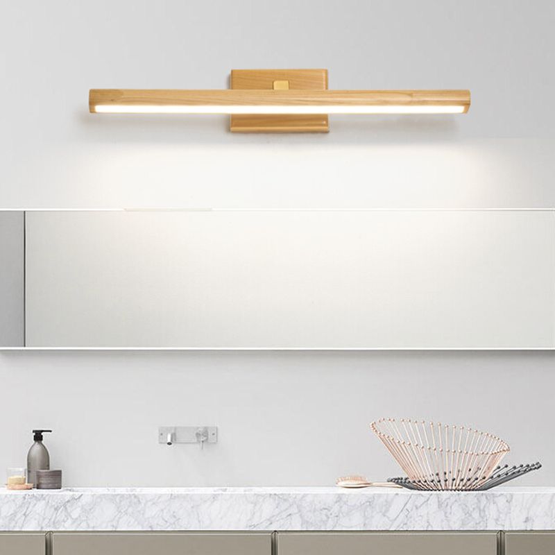 Madera de espejo recto Luz Nórdico Estilo Nordic 1 Diconce de pared ligero para el dormitorio