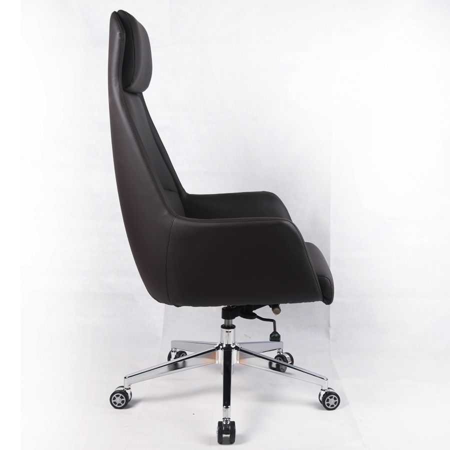 Modern Padded Arms Managers Chair Leather Adjustable Seat Height Chair