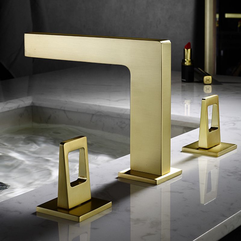 Light Luxury Vessel Sink Faucet 3 Hole Lever Handles Faucet for Bathroom