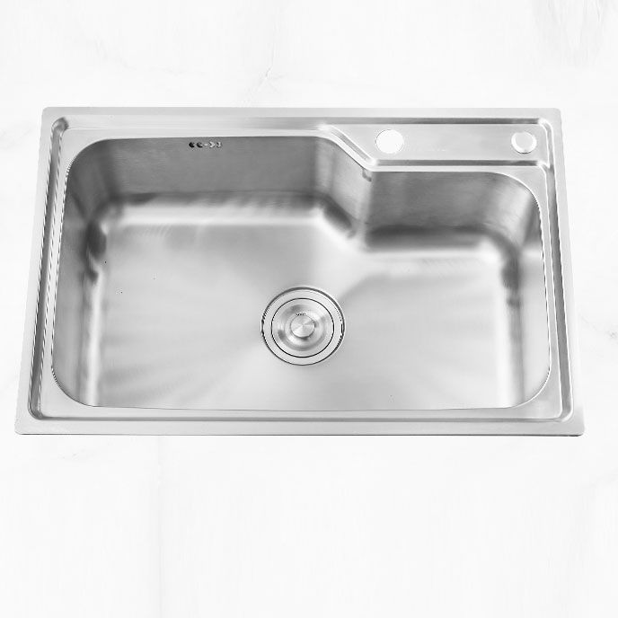 Contemporary Style Kitchen Sink Noise-cancelling Design Drop-In Kitchen Sink